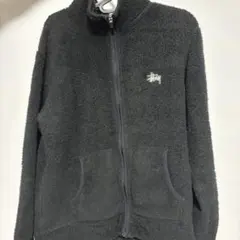 Stussy ブラック フリースジャケット