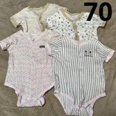 【まとめ売り】半袖ロンパース肌着