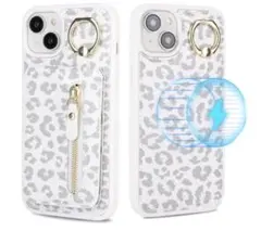 iPhone 14 / 13通用ケース分離可カードケースリング付きケース