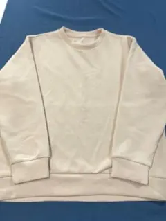 ベージュ クルーネック スウェット Lサイズ