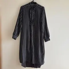 axes femme ストライプ長袖チュニック