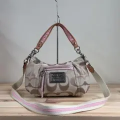 Coach Poppy シグネチャー サティーンルレックスグルーヴィー　バッグ