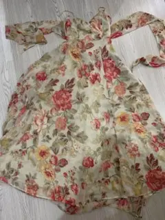 H&M 花柄 ロングフレアスカート キャミソールワンピース