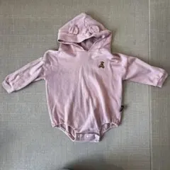 POLO Baby フード付きロンパース ピンク　70~80