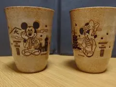 ディズニー オン ツアー 京都 湯のみ　ミッキー　ミニー　ペア