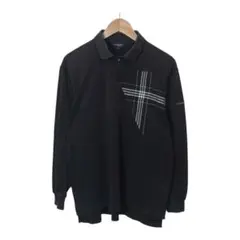 バーバリーゴルフ　長袖ゴルフポロシャツ　1つボタン　ビッグサイズ　胸チェック