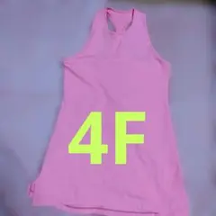 4F ピンク ノースリーブ ヨガウェア