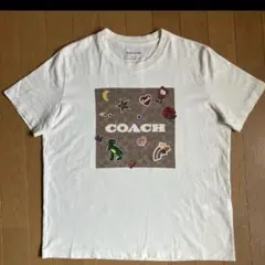 COACH コーチ Tシャツ ホワイト シグネチャー パッチ