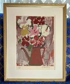 アンドレ・コタボ「バラ」30.5×19.5額54×43cmリトグラフ33/150 - メルカリ