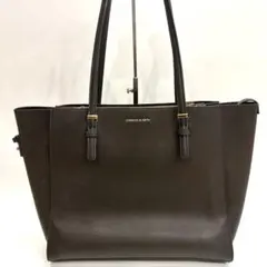 CHARLES & KEITH ダークブラウン トートバッグ