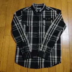 10DEEP ブラックチェック長袖シャツ Lのサムネイル