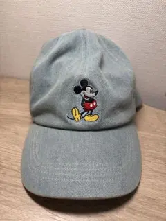 ミッキーマウス刺繍キャップ グレー