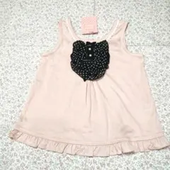 【新品タグ付】ShirleyTemple　シフォンフリル付ノースリーブ120cmのサムネイル