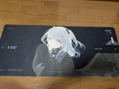 ２枚セット　猫麦とろろ　ゲーミングデスクマット　ブラック　ホワイト. 2枚セット 猫麦とろろ ゲーミングデスクマット ブラック