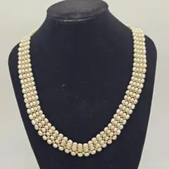 淡水パール 多連チョーカー 44cm SILVER金具