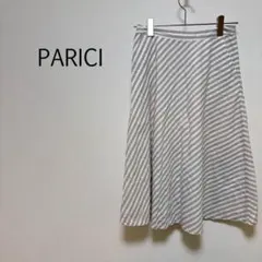 c0474【パーリッシィ】スカート Ａライン フレア Ｆ ミモレ丈 ストライプのサムネイル