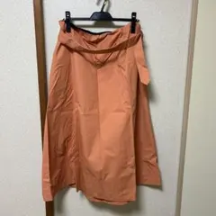 ヒューマンウーマン　オレンジ コットン フレアスカート Mサイズ