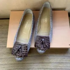 MOGA グレー フラットシューズ　タッセルシューズ