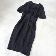 FOXEY BOUTIQUE シルク ランダムプリーツワンピース 黒 フォクシー