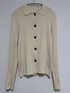 roku 6 リブシャツカーディガン　アイボリー