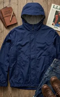 L.L.Bean マウンテンパーカー 防水 シェルジャケット ブルー メンズMのサムネイル