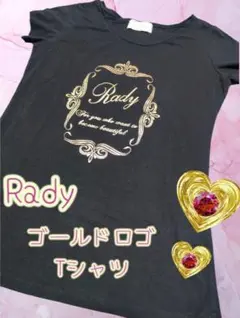たぬきち様専用Rady♡ゴールドロゴTシャツ♡メタリックロゴ♡パレスフレーム