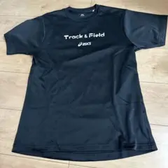 asics track & field 陸上用シャツ 黒 M
