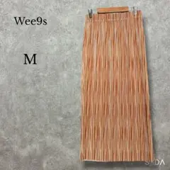ウィークス wee9s【M】スーパーストレッチプリーツタイトスカート オレンジ
