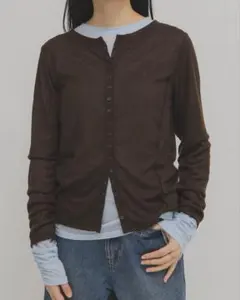 KBF バイカラーレイヤードカットソー