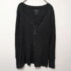OLD NAVY 【S】ブラック Vネック 長袖Tシャツ カットソー 黒