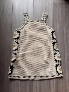 ZARA クロシェ編み フラワーモチーフ ワンピース 86cmのサムネイル