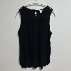 美品✨H&M 【M】ブラック ノースリーブ