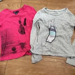 GapKids 110cm ウサギ・猫プリントTシャツセット