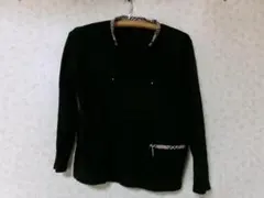 93955 バーバリーゴルフ　羊毛入り　セーター　黒　M