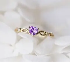 アメジスト 0.3ct ゴールドリング 11号相当artificial