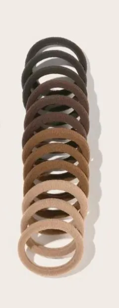 ヘアゴム ヘアアクセサリー 茶色系 12個セット