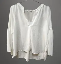 AFRICATARO スキッパーシャツ　ホワイトのサムネイル