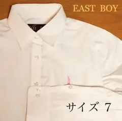 EAST BOY スクールシャツ サイズ7 ピンク　ストライプ