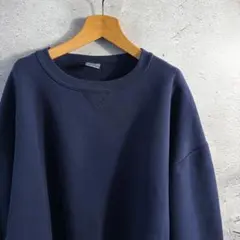 Russell Athletic　ブランク スウェット　無地　ネイビー　紺　前V
