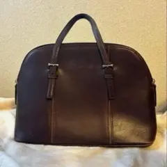 BURBERRY ブラウンレザー ハンドバッグ