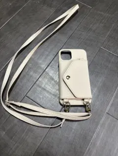 スマホショルダーストラップ iPhone14用クリーム色