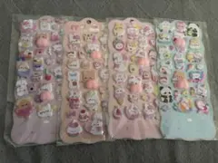 かわいいキャラクター立体シールセット 4枚 ぷにぷにシール　おしりシール