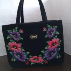 FELIER 花柄刺繍 トートバッグ