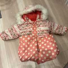 ピンク ドット柄 ツナギ