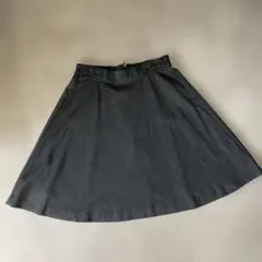 【美品、ダグ無し、未使用品】ダークグレー フレアスカート Mサイズ