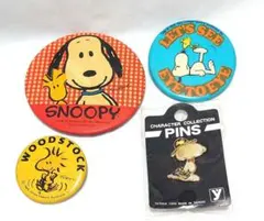 スヌーピー SNOOPY 缶バッジ バッヂ ビンテージ レア 藤原ヒロシ