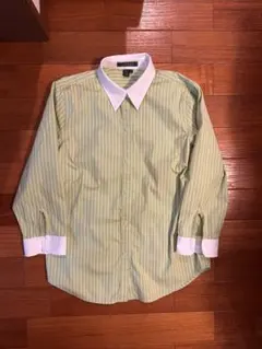 LAUREN Ralph Lauren 長袖ストライプ クレリック※黄緑と白のサムネイル