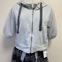axes femmeチュール袖ショートパーカーのサムネイル