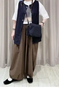 studio CLIPエプロン ベスト 前後2way 黒 Fサイズ