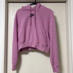 Nike ピンク クロップドパーカー M